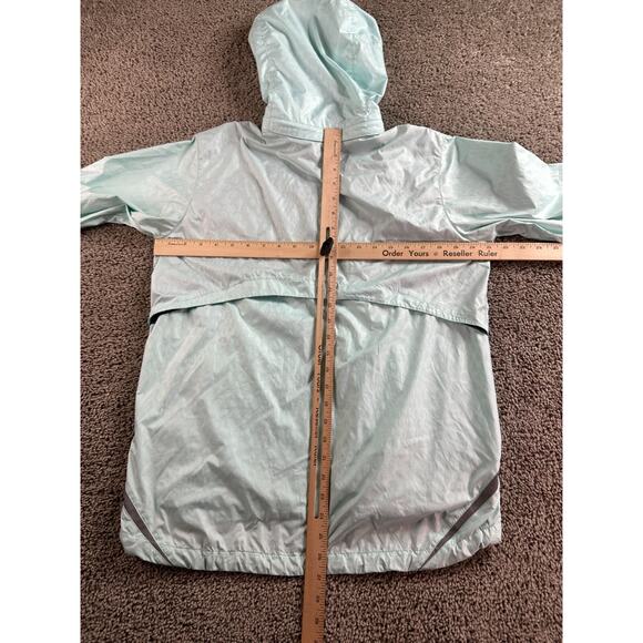 VINTAGE Nike Running Jacket Womens M Blue Green 3M Reflective Windbreaker Ladies - Picture 11 of 14